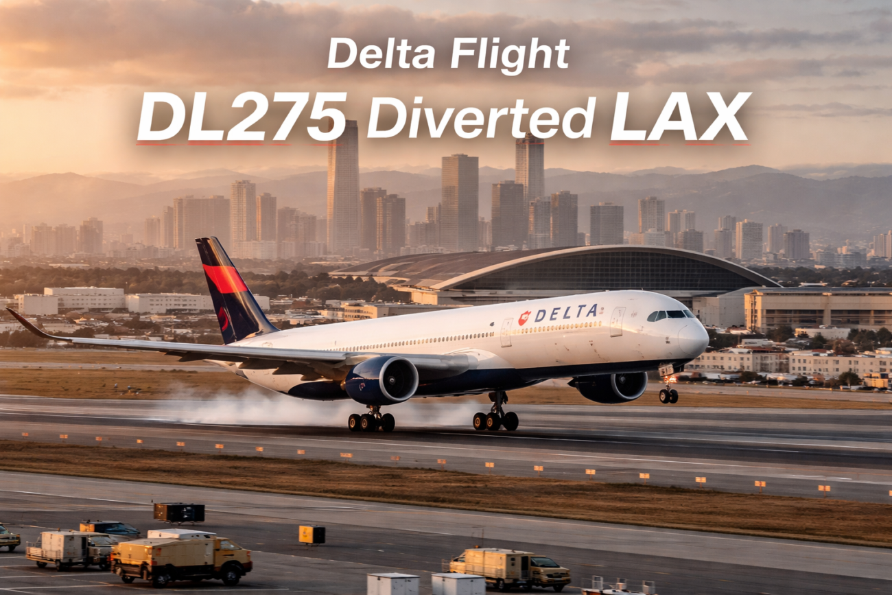 delta flight dl275 diverted lax